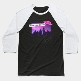 Vaporwave Alien Ufo Trip Party Techno Club Glitch Baseball T-Shirt